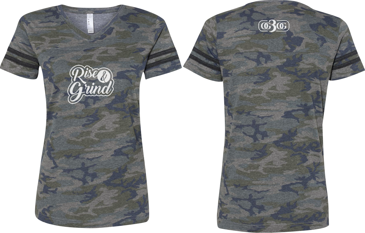OG3OG Rise and Grind Women's Jersey T-Shirt Camo