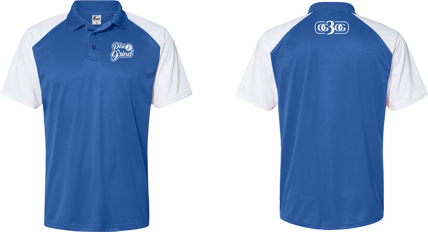 OG3OG Rise & Grind Polo Royal/White
