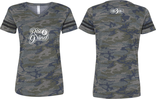 OG3OG Rise and Grind Women's Jersey T-Shirt Camo