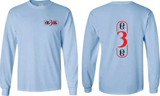Long Sleeve Multi-logo Carolina Blue T-Shirt