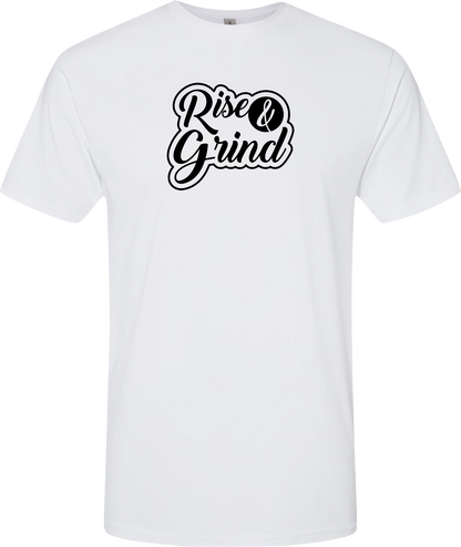 Rise & Grind White and Black T-Shirt