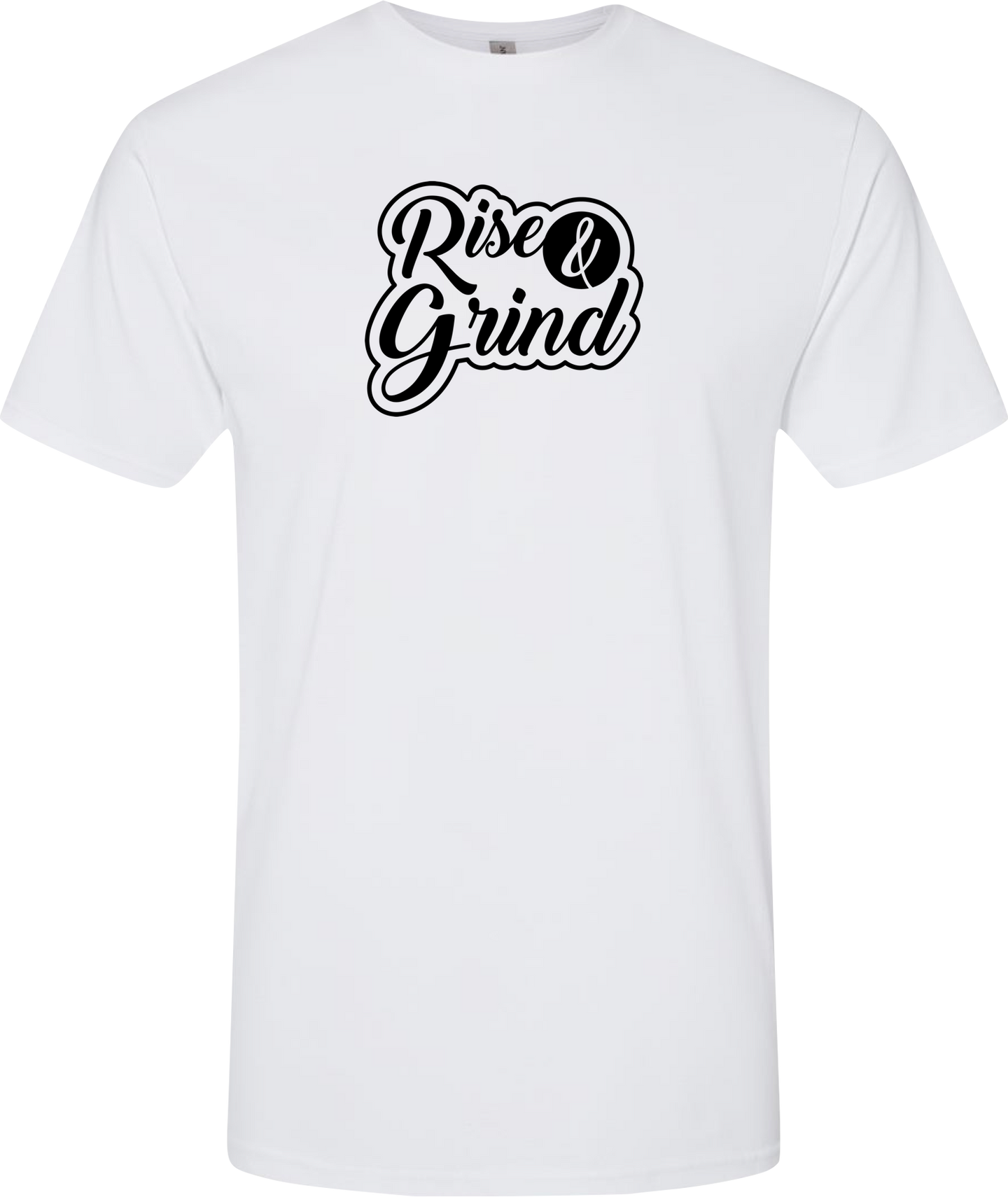 Rise & Grind White and Black T-Shirt