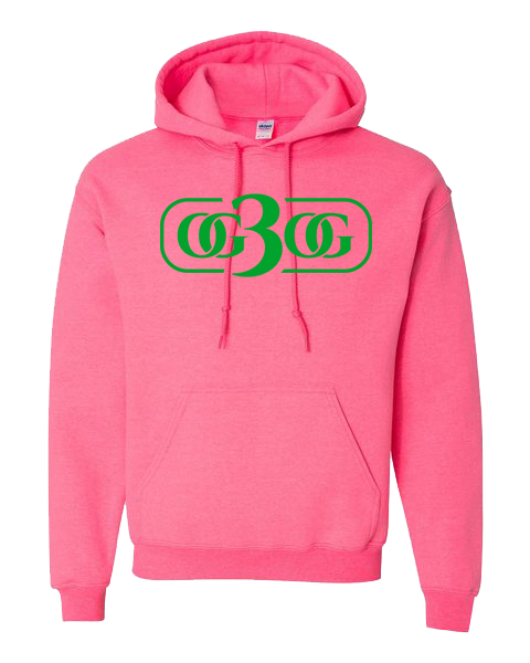 Pink and Green Ladies Hoodie